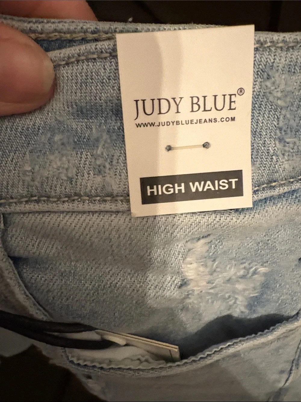 Judy Blue Light Blue Distressed Denim Shorts